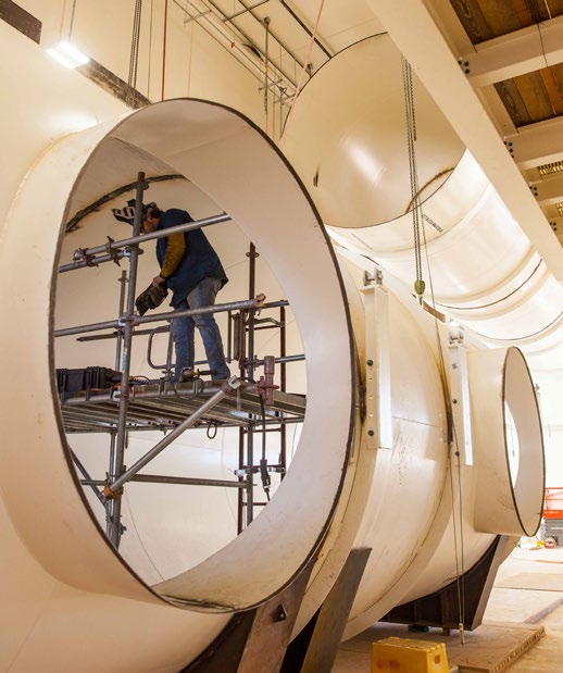 Construction on the Safety Significant Confinement Ventilation System